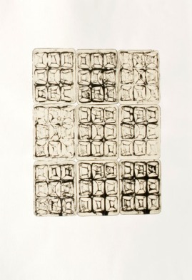 -“Rectangles”, drypoint, collograph, chine colle, 12” x 18”